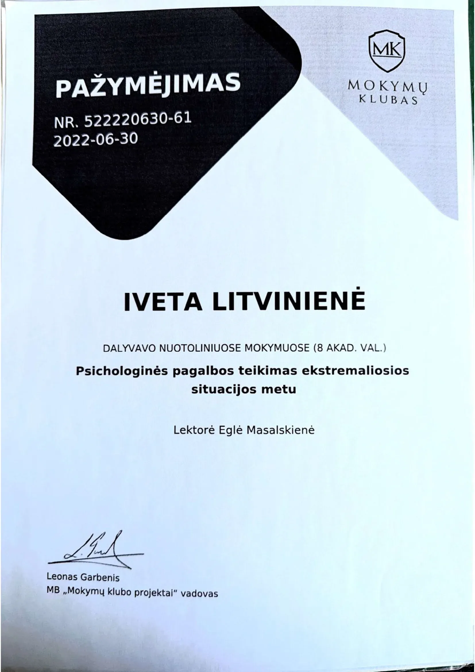 Psichologinė pagalba ekstremaliose situacijose