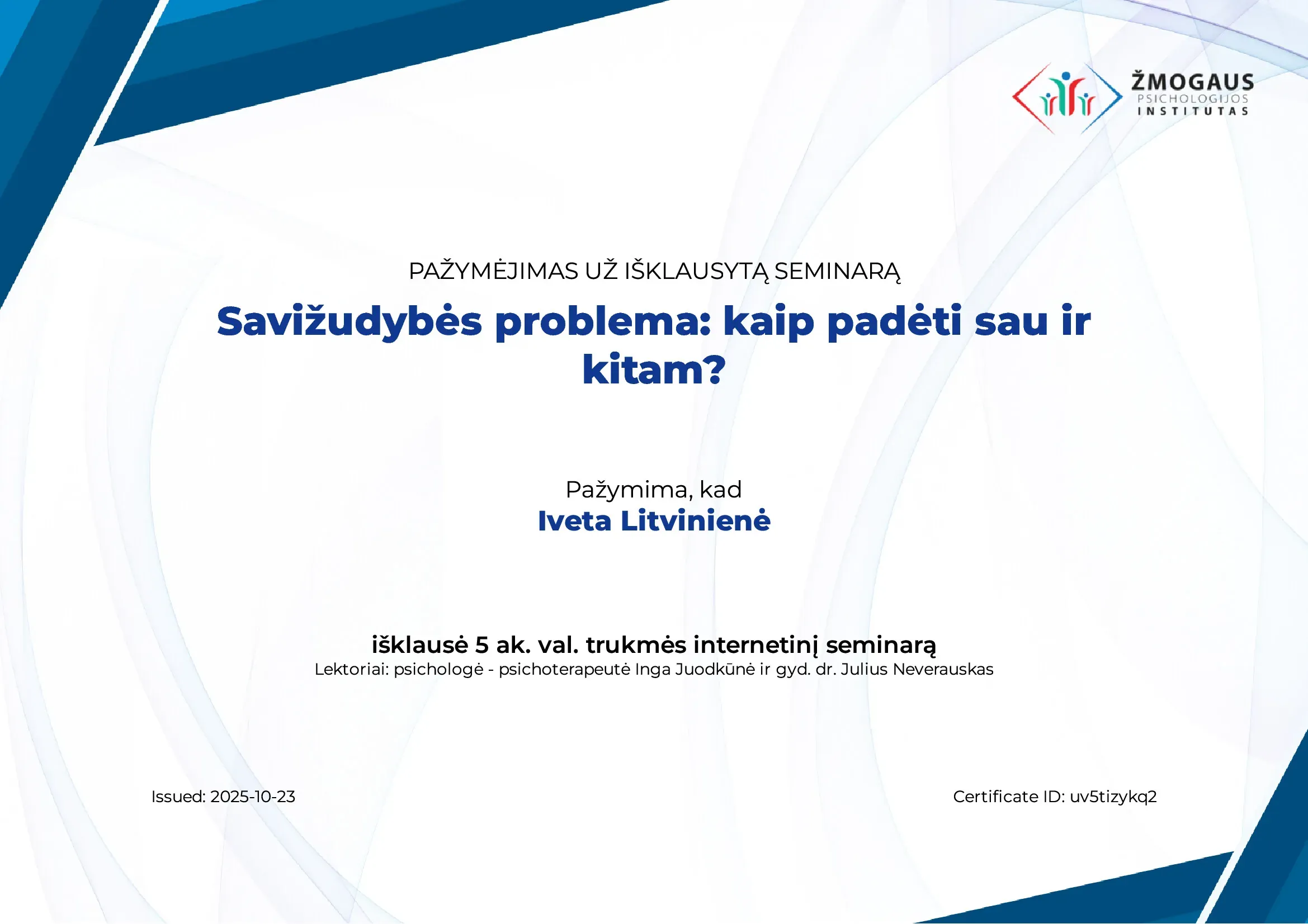 Savižudybės problema: kaip padėti sau ir kitam
