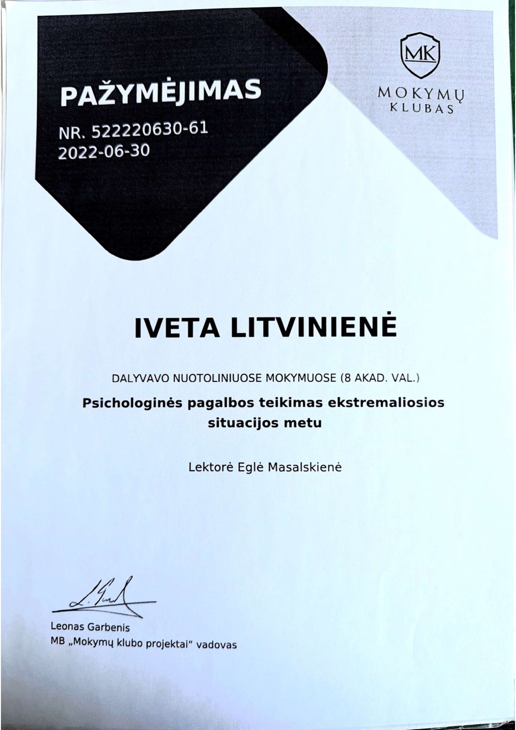 Psichologinė pagalba ekstremaliose situacijose